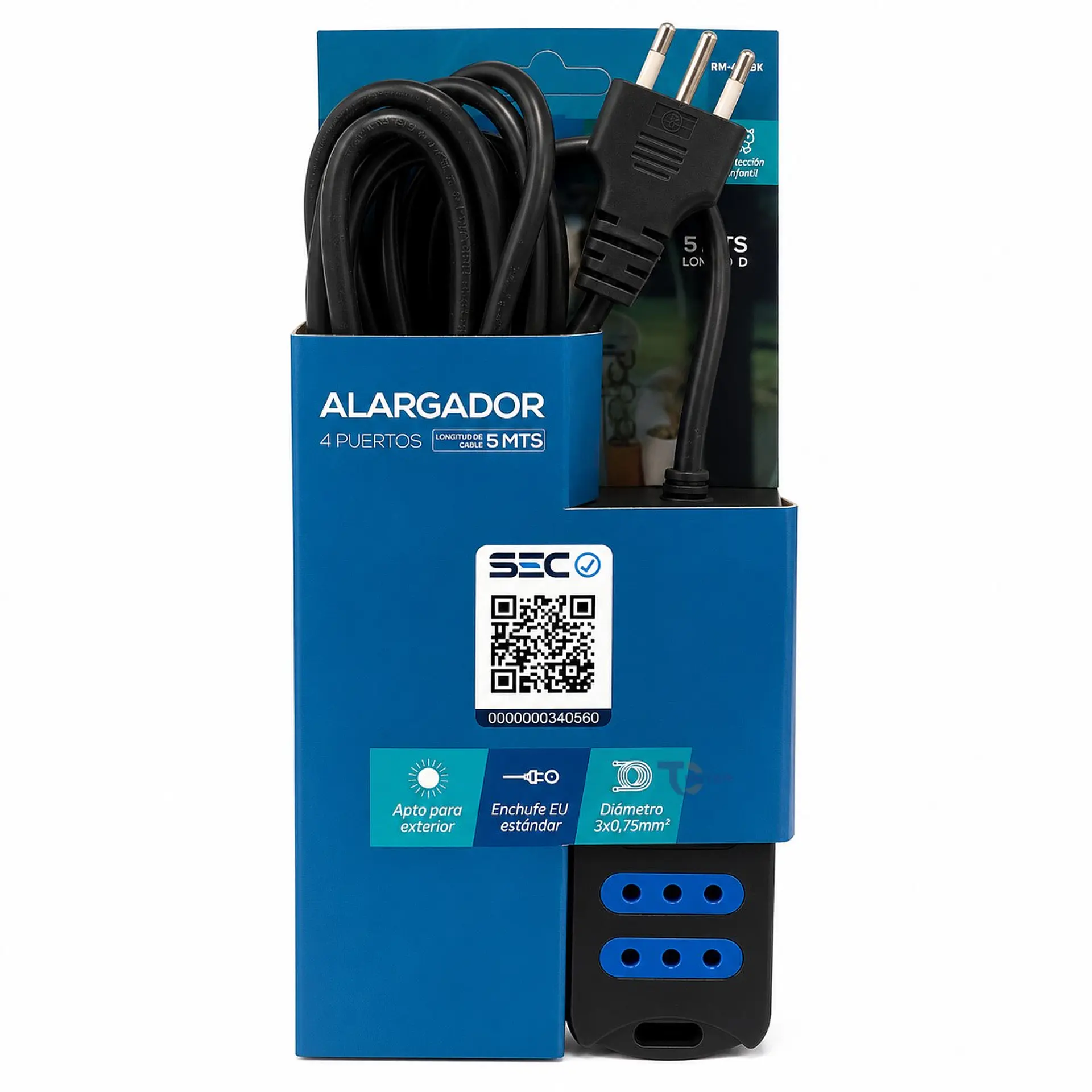 ALARGADOR 5MT/ 4 PUERTOS CERTIFICADO- RAIMAX