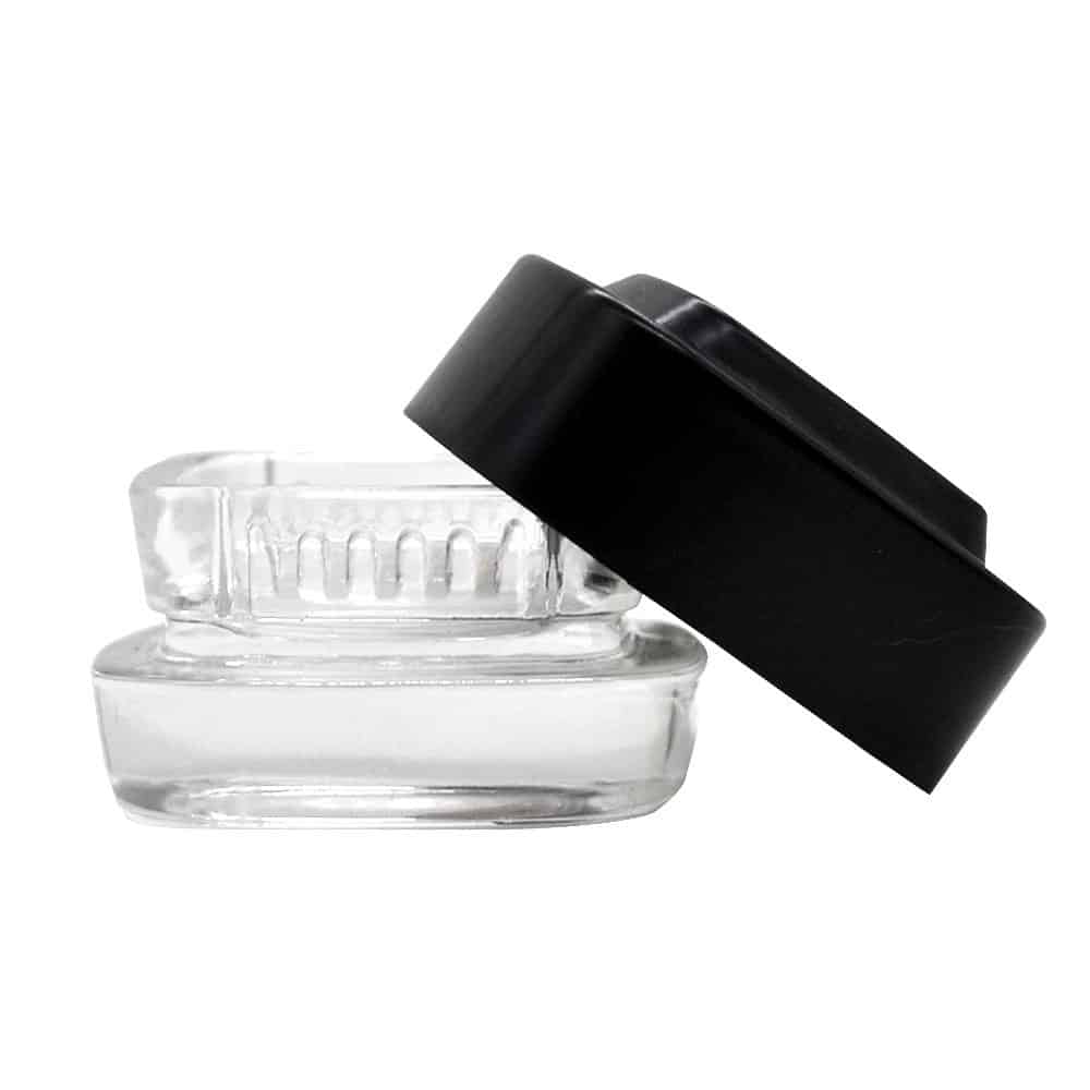 CONTENEDOR EXTRACTOS CLEAR TAPA NEGRA 4ML- BONGLAB