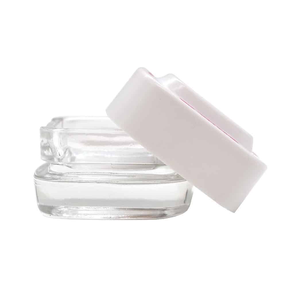 CONTENEDOR EXTRACTOS CLEAR TAPA BLANCA 4ML- BONGLAB