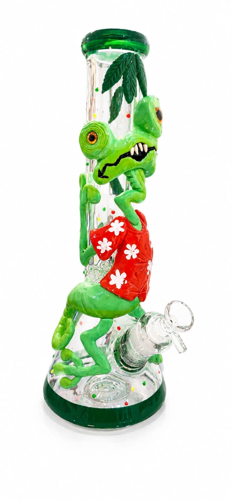 BONG PYREX DISEÑO RANA 3D 35CM